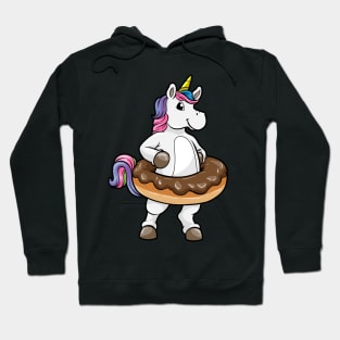 Unicorn with chocolate donat Hoodie